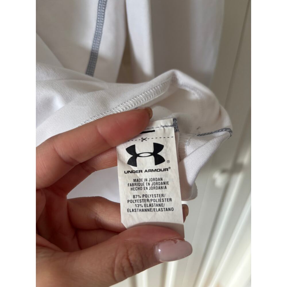 Under Armour White ColdGear Fitted Long Sleeve Top LG - Picture 4 of 9